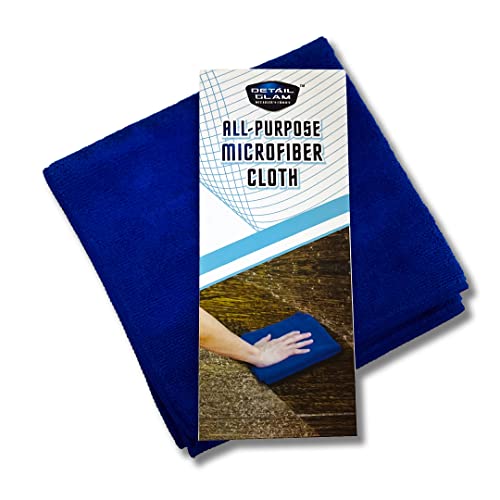 DETAIL GLAM CARCOSMIC Microfiber Cloth - 40x40 cm - 360 GSM Blue Streak-Free Multipurpose Cloths