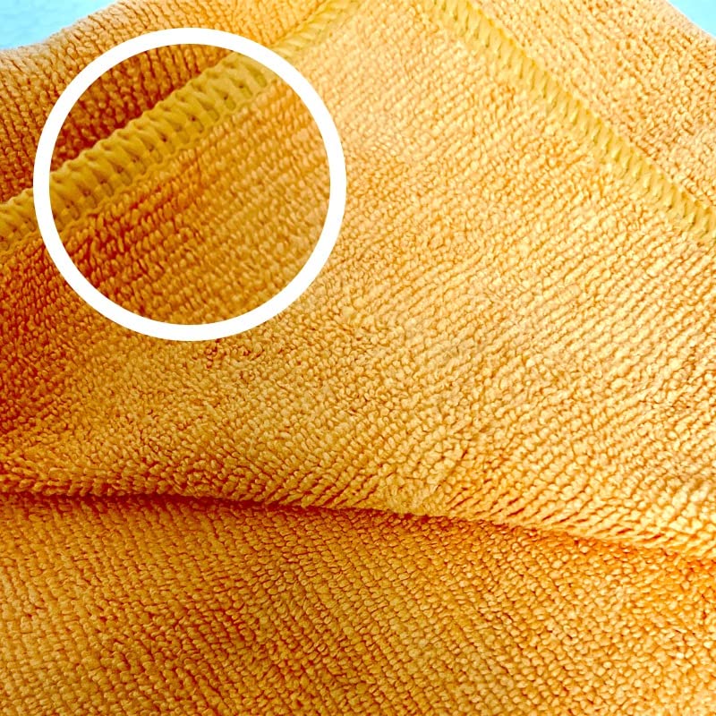 DETAIL GLAM Car Cosmic Microfiber Cloth - 40x40 cm - 360 GSM Orange Color Streak-Free Multipurpose Cloths