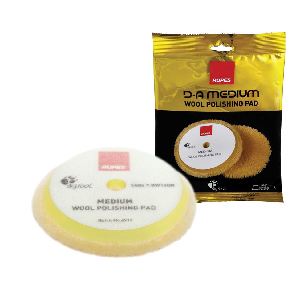 RUPES (9.BW150M) DA YELLOW WOOL FINE POLISHING PAD – Ø 130/145 MM