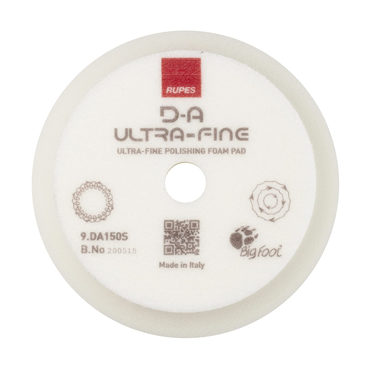 RUPES (9.DA150S) DA ULTRA FINE POLISHING FOAM PAD Ø 130/150MM(WHITE)
