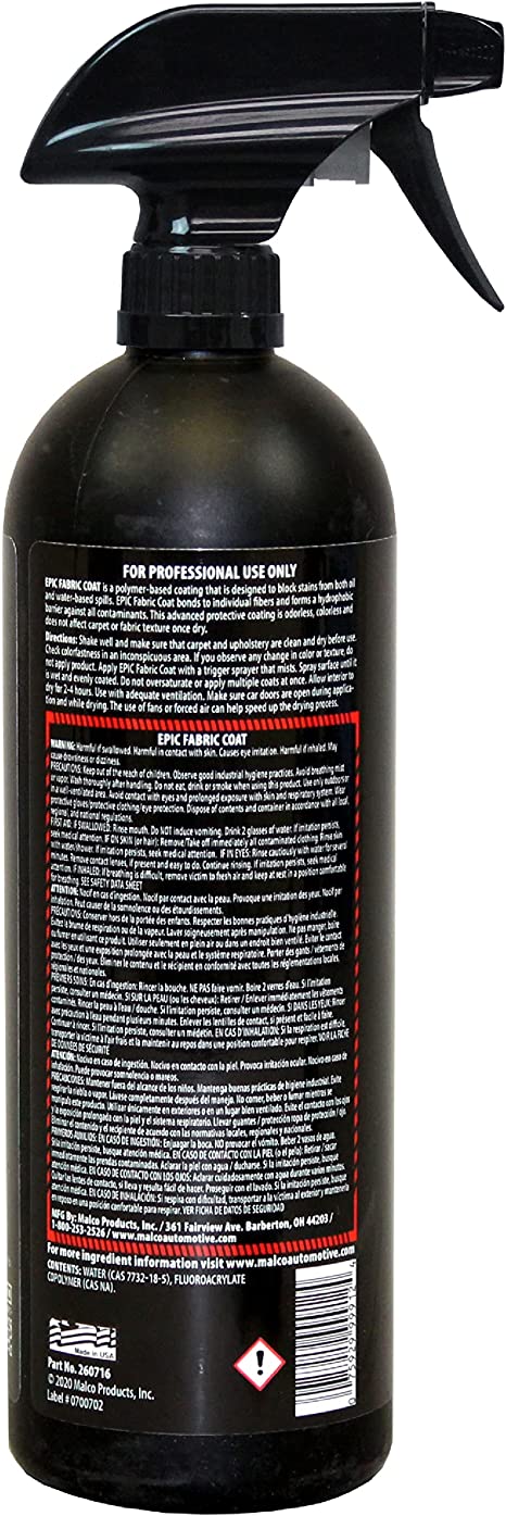MALCO EPIC FABRIC COAT BOTTLE | CLEANS AND PROTECTS SEATS 16OZ