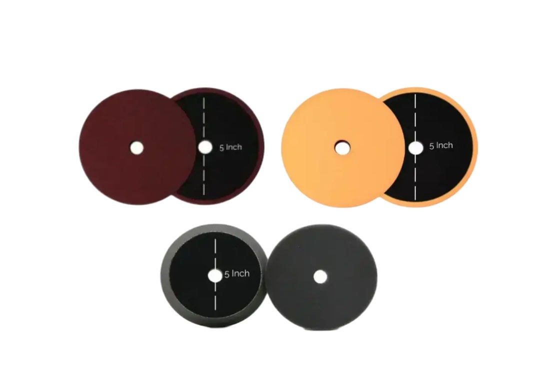 Heavy Cutting, Medium Cutting & Finishing foam Pads 5 inch