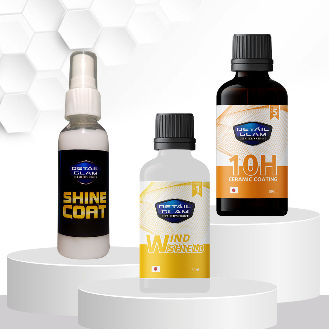 Combo Of SIO2 Top Ceramic Coating Spray, With Windshield Coating And 10H Ceramic Coating 50ML