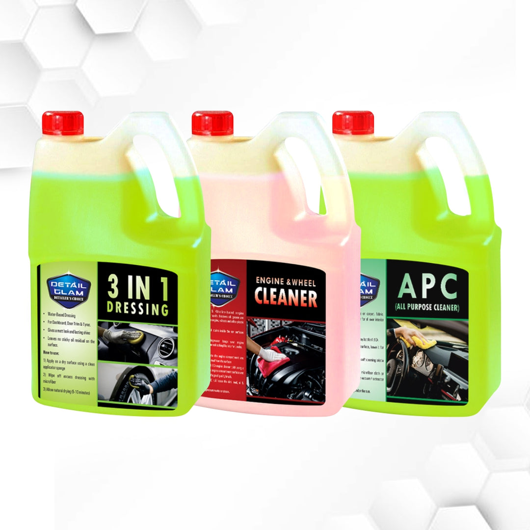 Combo Of 3 In 1 Deressing, Engine Wheel Cleaner With All Purpose Cleaner, 5L