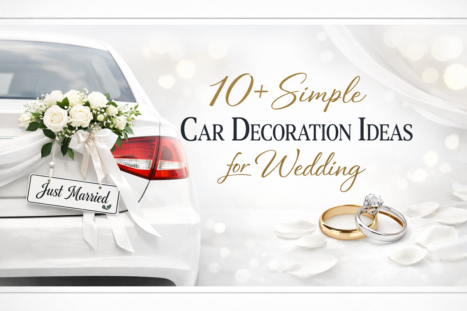 10+ Simple Car Decoration Ideas for Wedding
