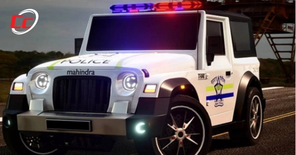 IMAGINED AS A POLICE JEEP, MAHINDRA THAR LOOKS