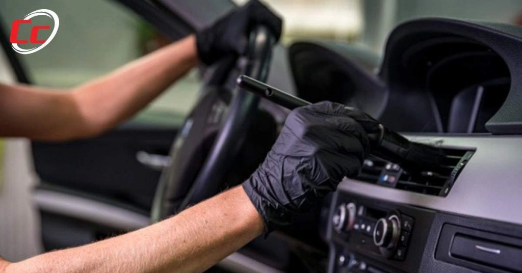 interior detailing of a car