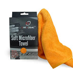 DETAIL GLAM Car Cosmic Microfiber Cloth - 40x40 cm - 360 GSM Orange Color Streak-Free Multipurpose Cloths
