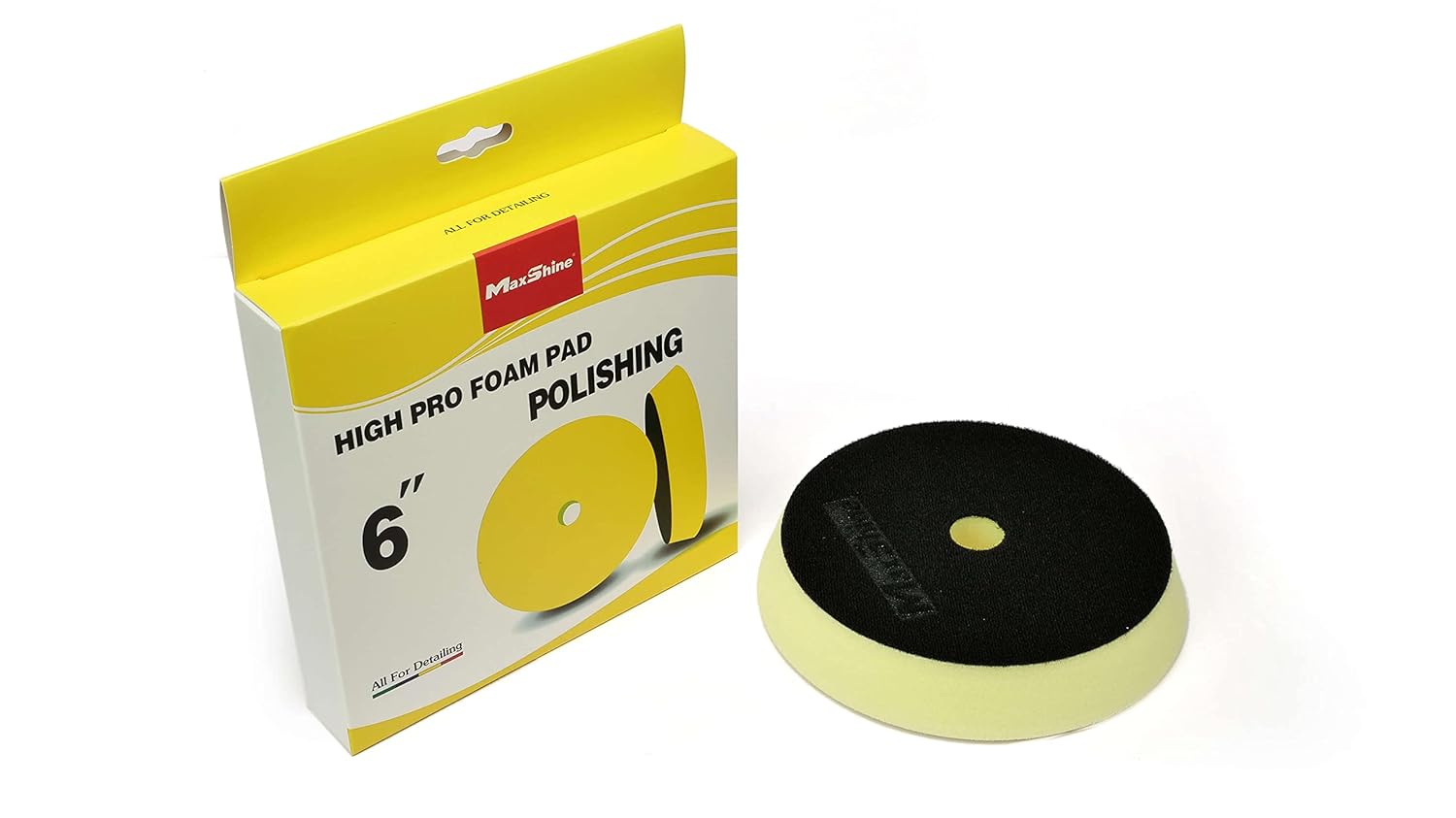 MaxShineHigh Pro Yellow Foam Polishing Pad-6.2 inch