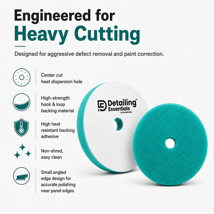 Detailing Essentials Flat Heavy Cutting Foam Pad Heavy Cutting