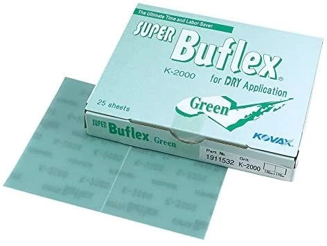 Kovax Super Buflex Flexible Dry Sanding Sheets Green K-2000 (Pack of 25 / Pack of 12)