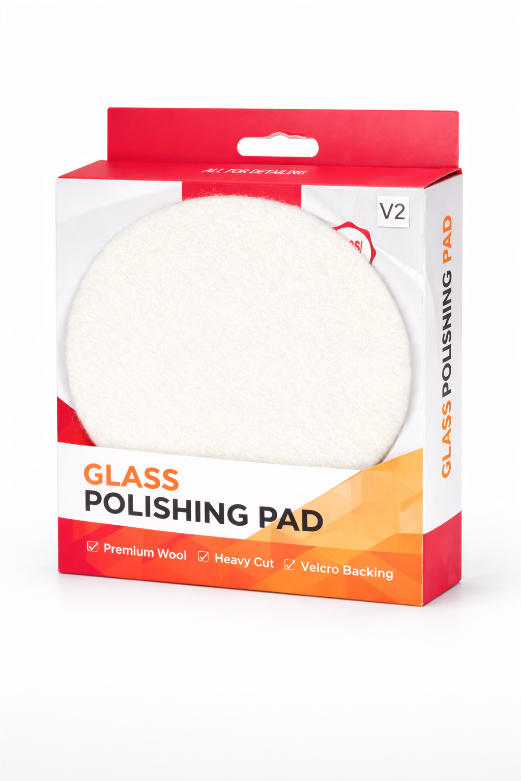 Maxshine Glass Polishing Wool Pad – 5 Inch White | Heavy Cut Glass Restoration Pad