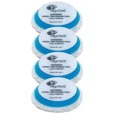 RUPES DA (9.BW70H) COARSE BLUE WOOL COMPOUNDING PAD- Ø 50/65 MM (Pack of 4)