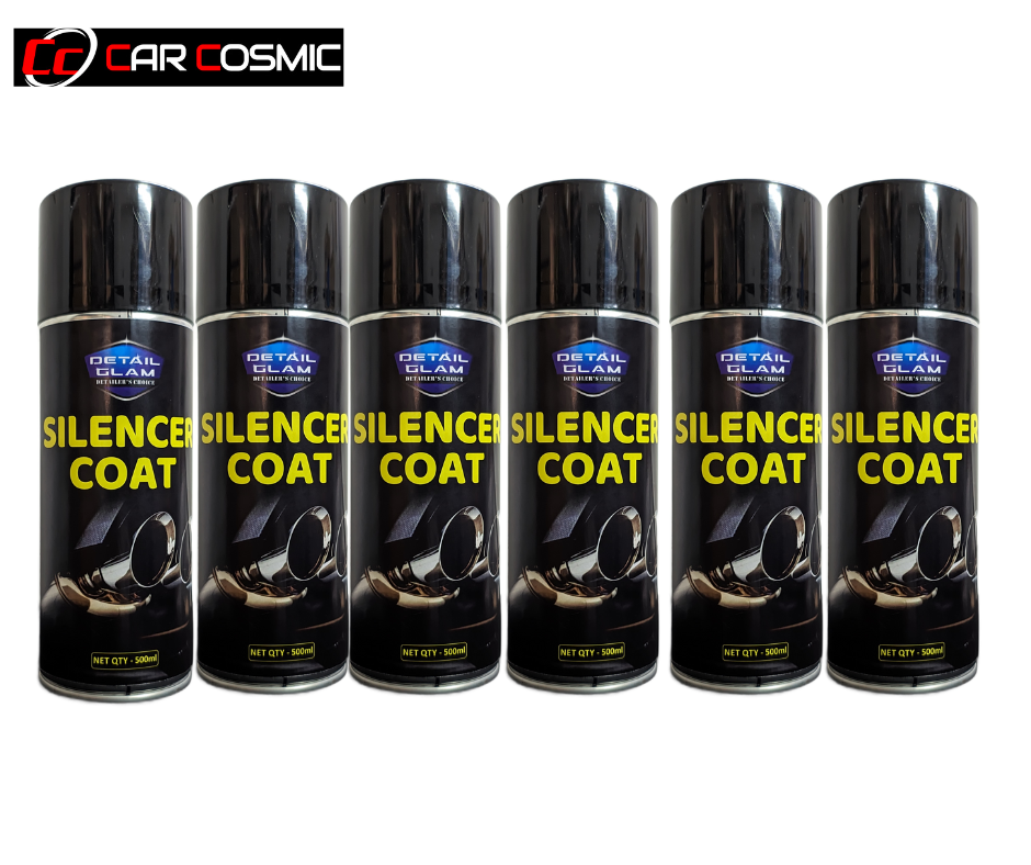 DETAIL GLAM  SILENCER ENGINE COAT BLACK AND SILVER 250 ML (PACK OF 6)