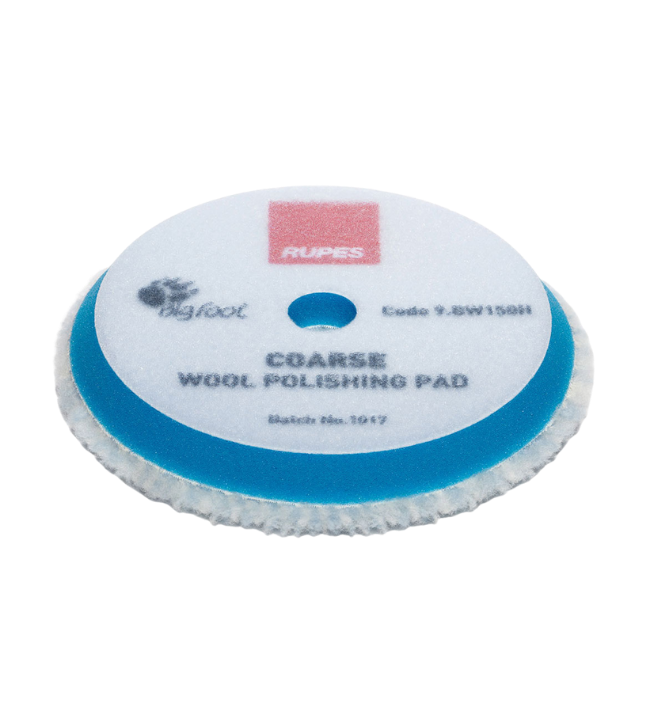 RUPES (9.BW150H) DA COARSE WOOL COMPOUNDING PAD- Ø 130/145MM (BLUE)