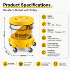 Detailing Essentials Detailing Bucket with Trolley
