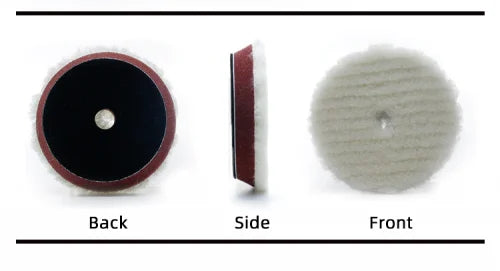NORTHWOLF 3 INCH SHORT NAP WOOL PAD WITH FOAM (POLISHING PAD - 8MM)
