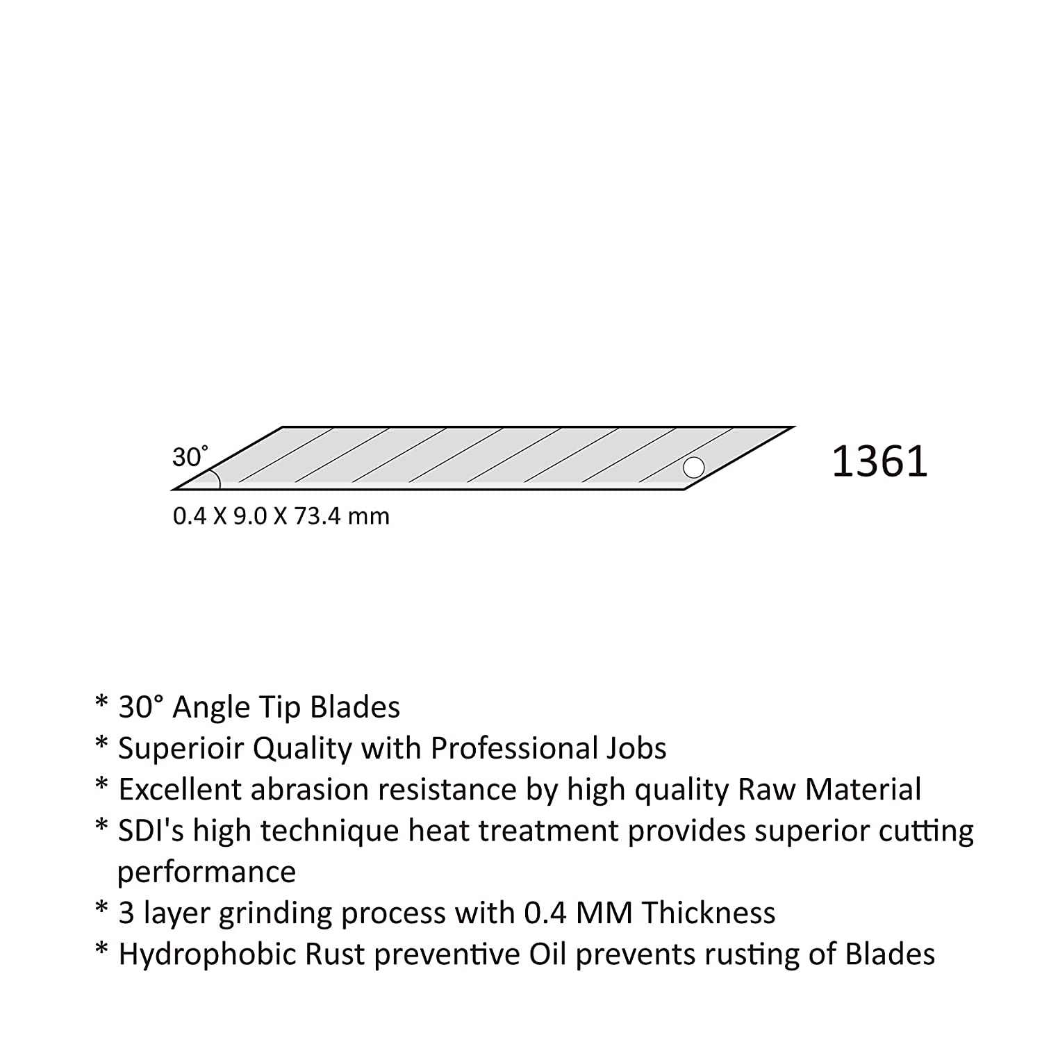 SDI 1361 SNAP-OFF BLADES (9MM, 30 DEGREES) - 100PCS SET