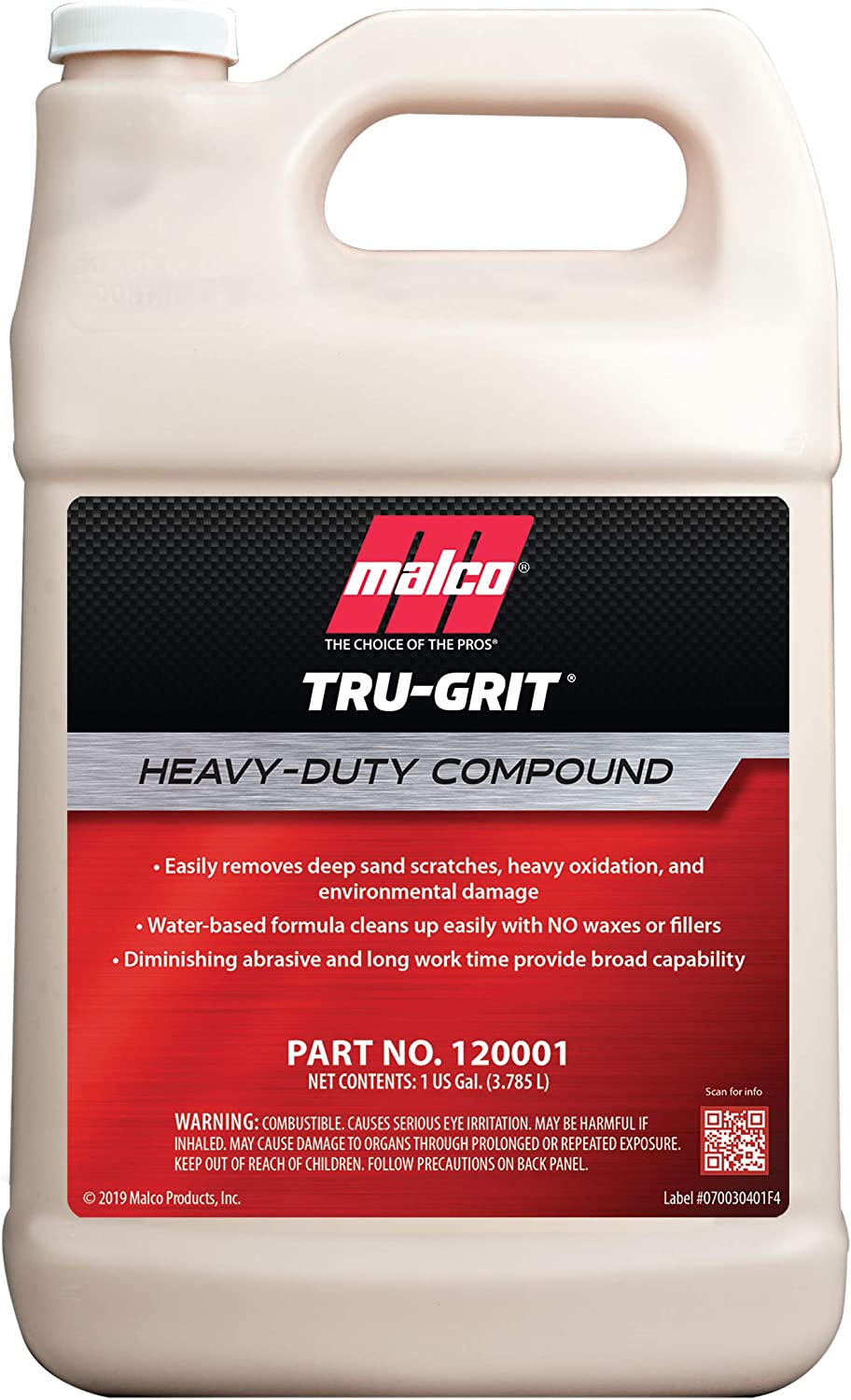 MALCO TRU-GRIT HEAVY DUTY CUTTING AND PAINT CORRECTION COMPOUND GALLON