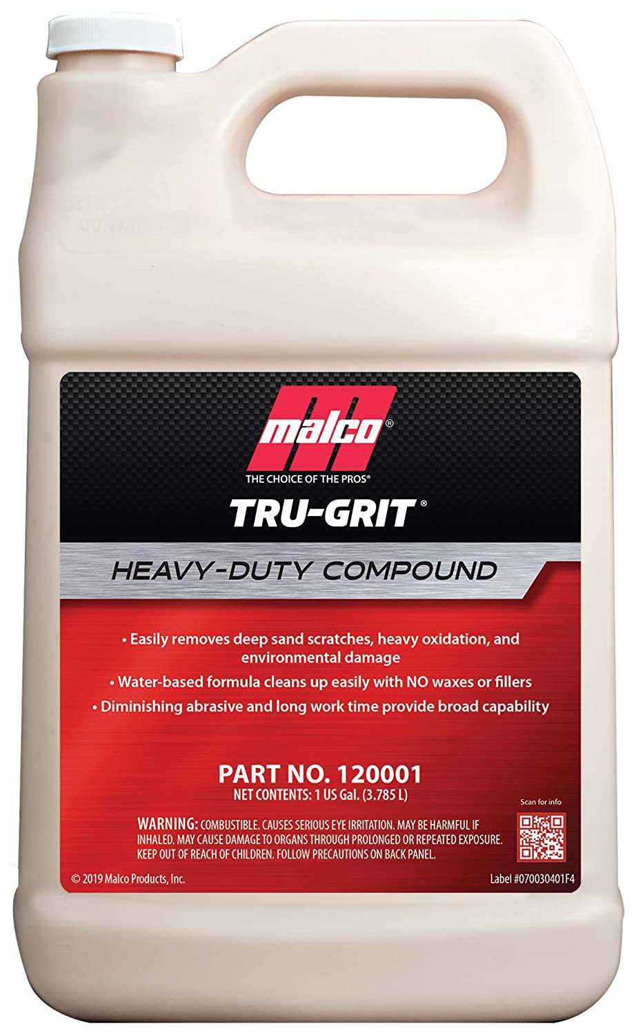 MALCO TRU-GRIT HEAVY DUTY CUTTING AND PAINT CORRECTION COMPOUND GALLON
