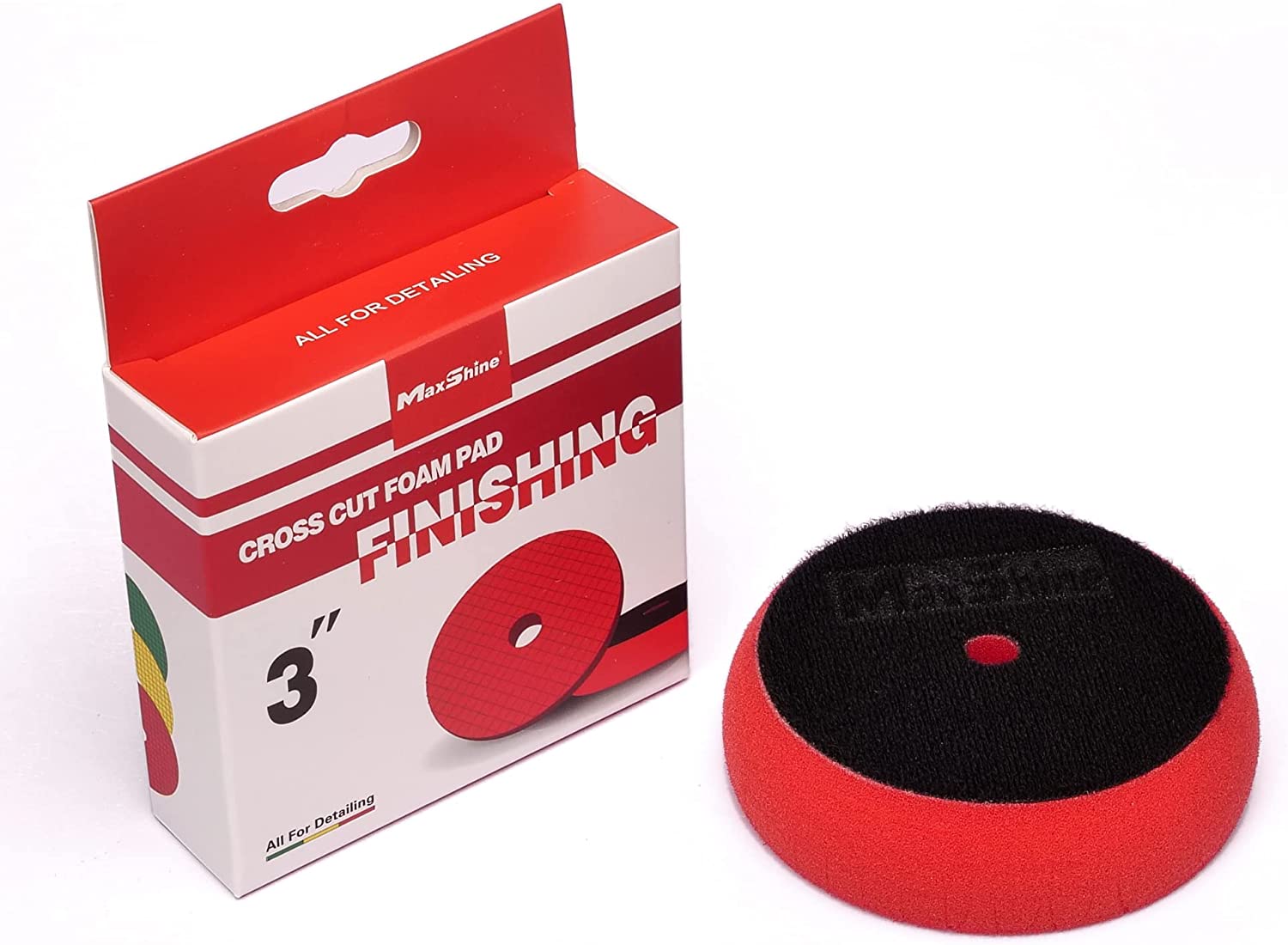 MaxShine Cross Cut Foam Pad - Red Finishing - 3 inch