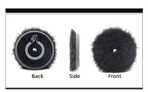 NORTHWOLF 5 INCH BLACK WOOL BUFFING PAD (HEAVY CUTTING PAD)