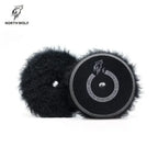 NORTHWOLF 5 INCH BLACK WOOL BUFFING PAD (HEAVY CUTTING PAD)