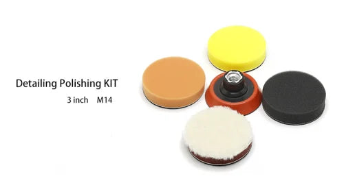 SIQUK 33 Pcs Car Polishing Pad Kit - 3 Inch Buffing Pads For Drill, Includes Foam, Wool & Adapters
