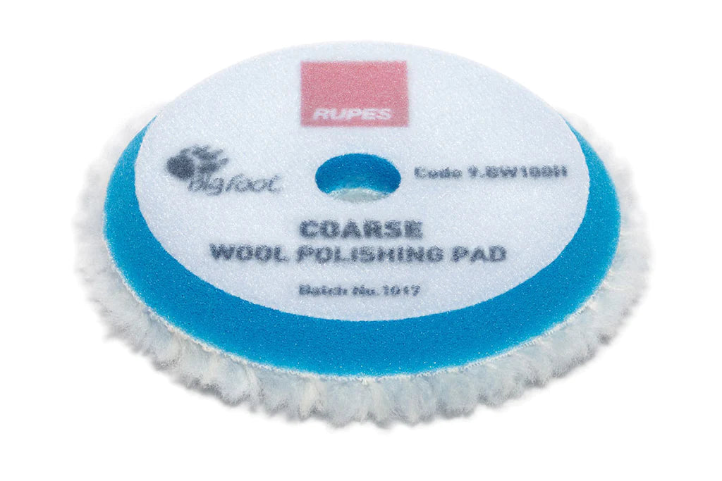 RUPES DA (9.BW100H) COARSE WOOL COMPOUNDING PAD- Ø 80/90MM (BLUE)