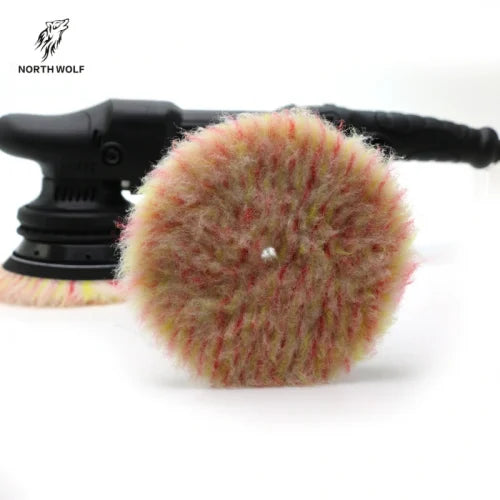 NORTHWOLF 5 INCH RED & WHITE LAMBS WOOL PAD