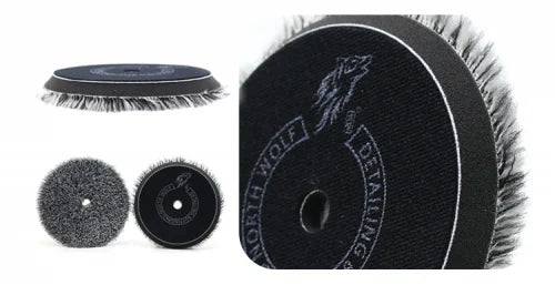 NORTHWOLF 6 INCH WHITE & BLACK WOOL PAD WITH FOAM (CUTTING & FINISHING 2 IN 1 )